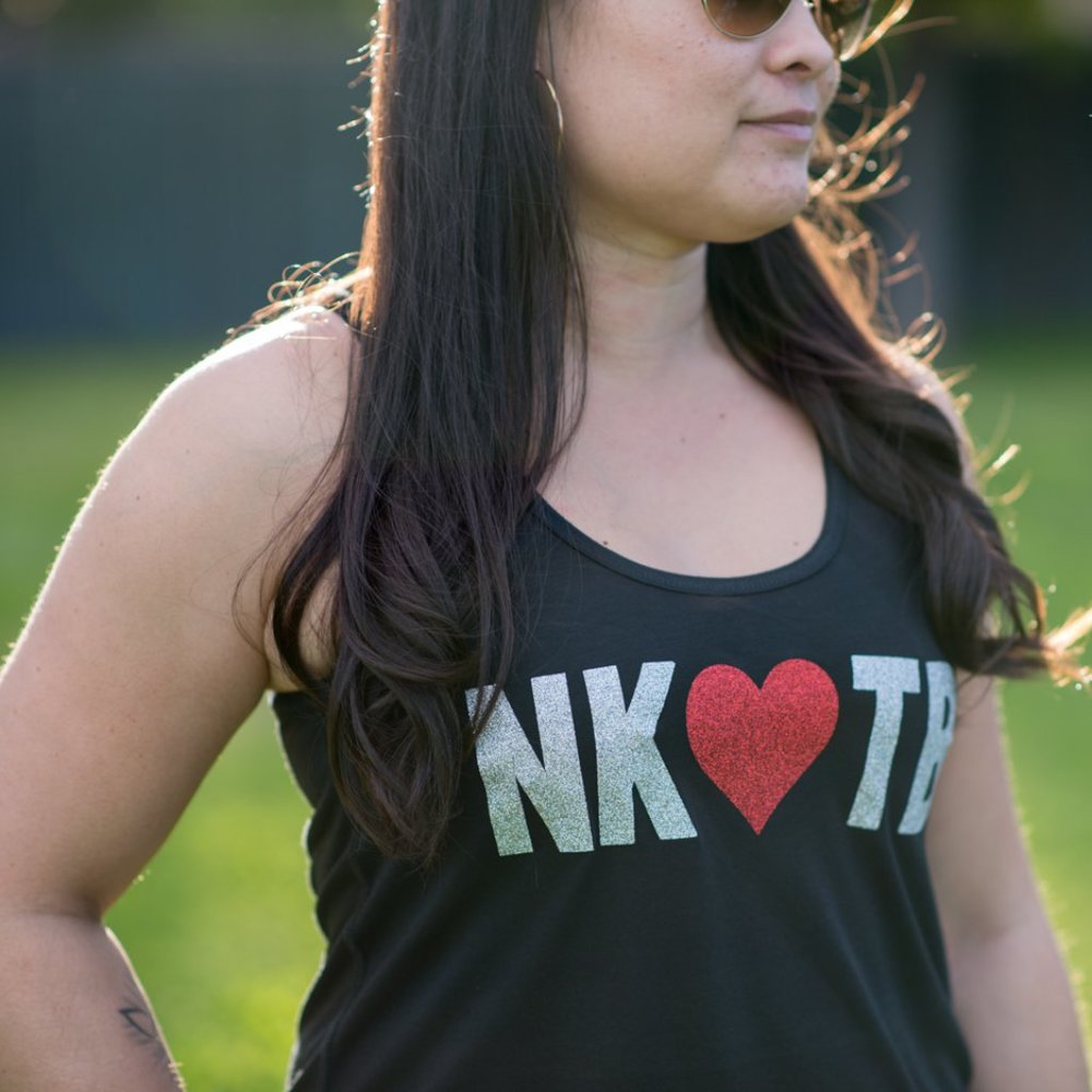NKOTB, New Kids on the Block Glitter Flowy Tank Top, Bella Flowy Tank Top